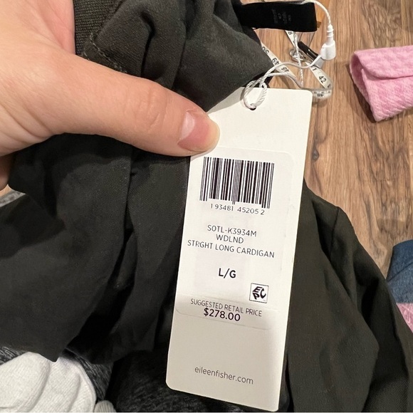NWT Eileen Fisher Washable Stretch Long Cardigan - Picture 11 of 11